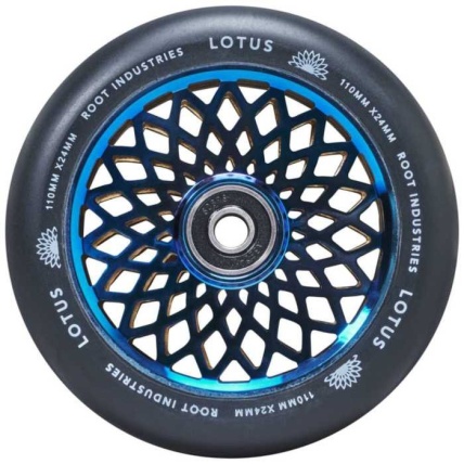 Root Industries Lotus 110mm Blue Ray/ Black Scooter Wheel