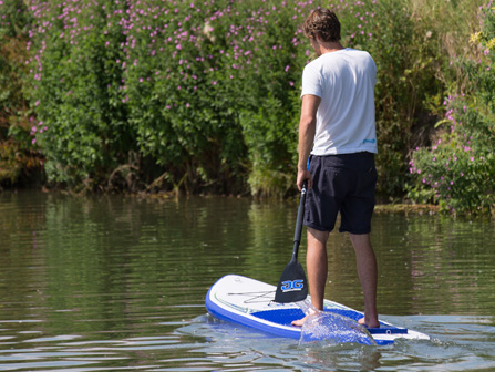 Aquaglide Cascade 10ft Inflatable SUP Aquaglide Cascade paddling up river