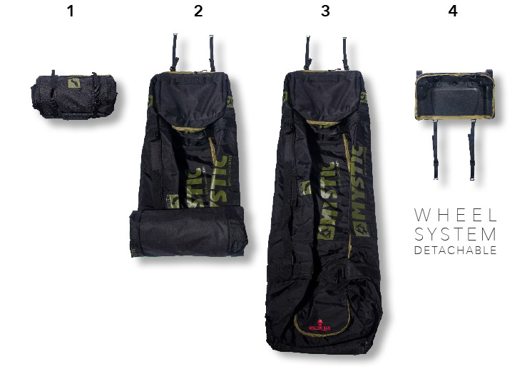 Mystic Elevate Lightweight Kitesurf Travel Bag pack away