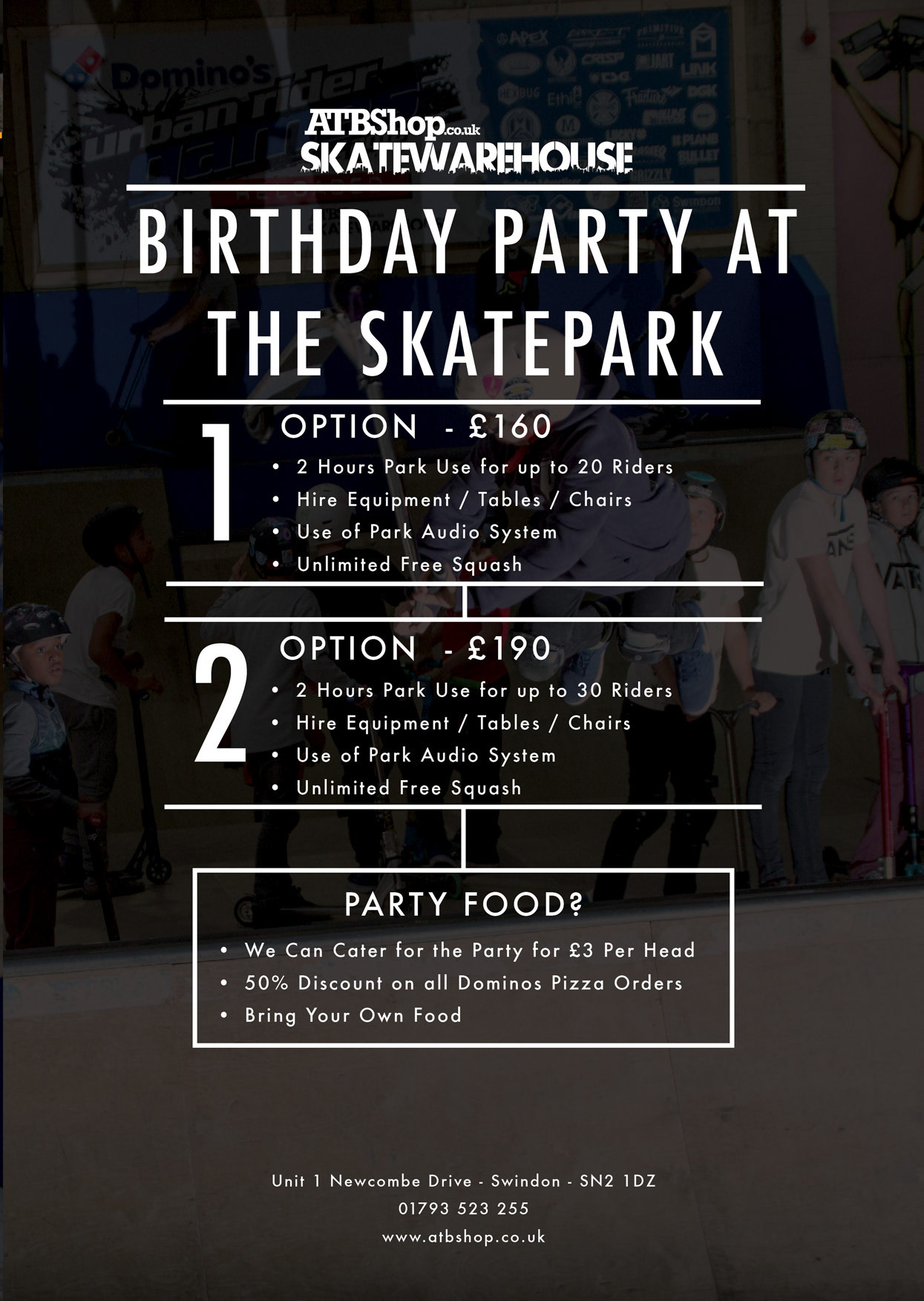 skateparkbirthdaypartyflyer Skate Warehouse