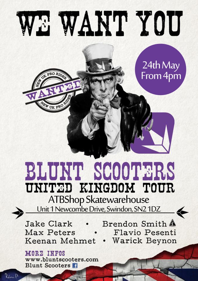 Blunt Scooters UK Tour at ATBShop Skate Warehouse