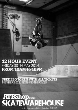 12 Hour Event – May Half Term at ATBShop Skate Warehouse