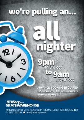 ATBShop Skate Warehouse – All Nighter ATBShop Skate Warehouse – All Nighter