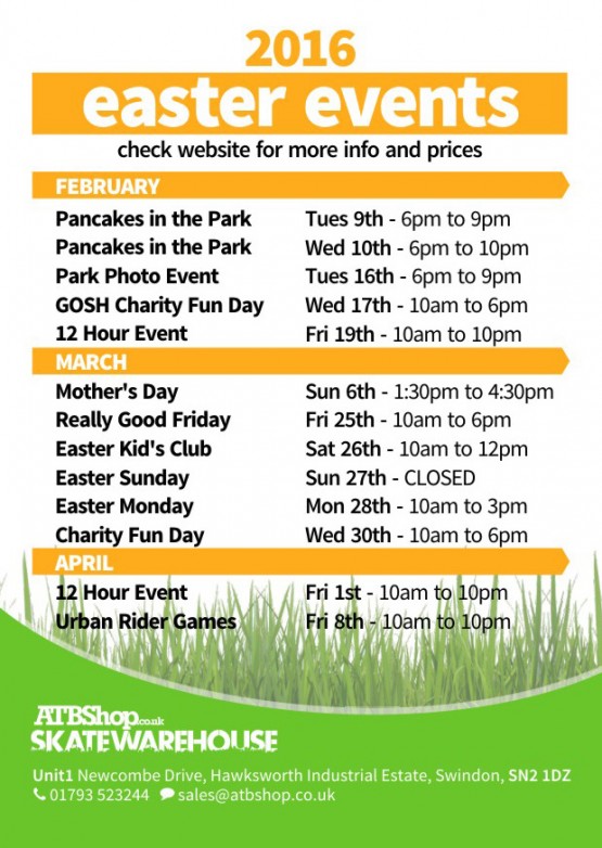 easter evening events at atbshop skate warehouse easter evening events at atbshop skate warehouse
